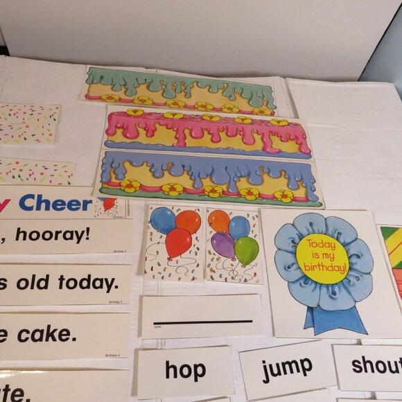 Birthday POCKET CHART complete set LAMINATED Scholastic - Picture 7 of 13